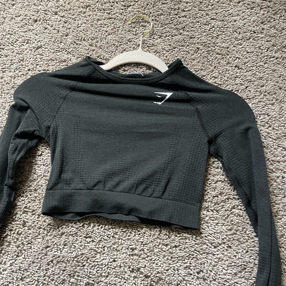 Gymshark Black Long Sleeve Crop Top